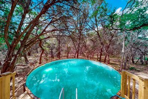 Pool - Modern Hill Country Multi-unit w/kitchen, WIFI, patio, private pool & hot tubs (Wimberley)