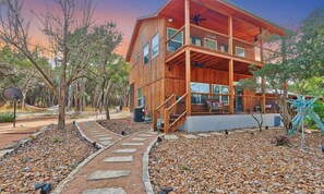 Exterior - Modern Hill Country Multi-unit w/kitchen, WIFI, patio, private pool & hot tubs (Wimberley)