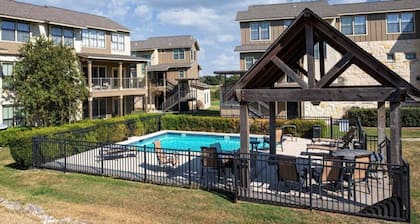 Golf-course getaway with fairway views, pool, WiFi, & central AC