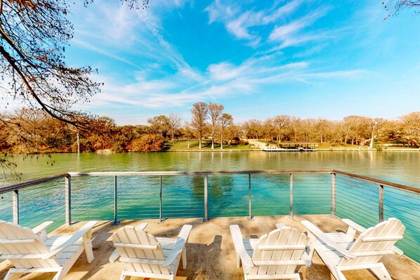 Property grounds - Lakefront home with hot tub, dock, kayaks, central AC, & great lake views (McQueeney)