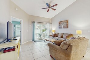 TV, DVD player - Spacious Retreat with Private Pool, Enclosed Yard, WiFi & Game Room (Clermont)