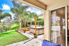 Terrace/patio - Dog-Friendly Home w/ Private Hot Tub, High-Speed WiFi, AC, Washer/Dryer & Patio (Davenport)