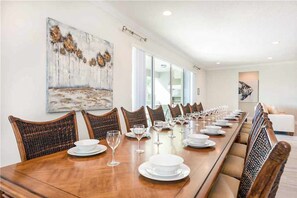 Dining - Stunning Home with Private Pool/Pool Spa, Golf Course View, & Home Theater (Kissimmee)