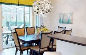 Dining - Gated-entry townhome with private pool, patio, game room, AC, & W/D (Davenport)