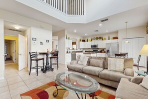 TV, DVD player - Spacious 6BR resort home with private pool, game room & near Disney parks (Kissimmee)