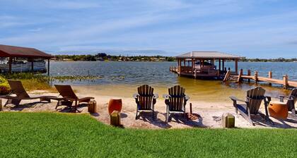 Dog-Friendly Lakefront Home with Private Dock & Beach - Snowbirds Welcome