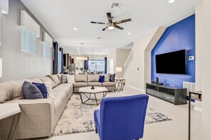 TV, table football - Spacious resort home with private pool, game room, & abundant  amenities (Davenport)