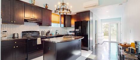 Microwave, oven, stovetop, dishwasher