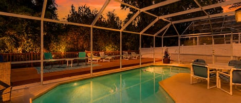 A heated pool