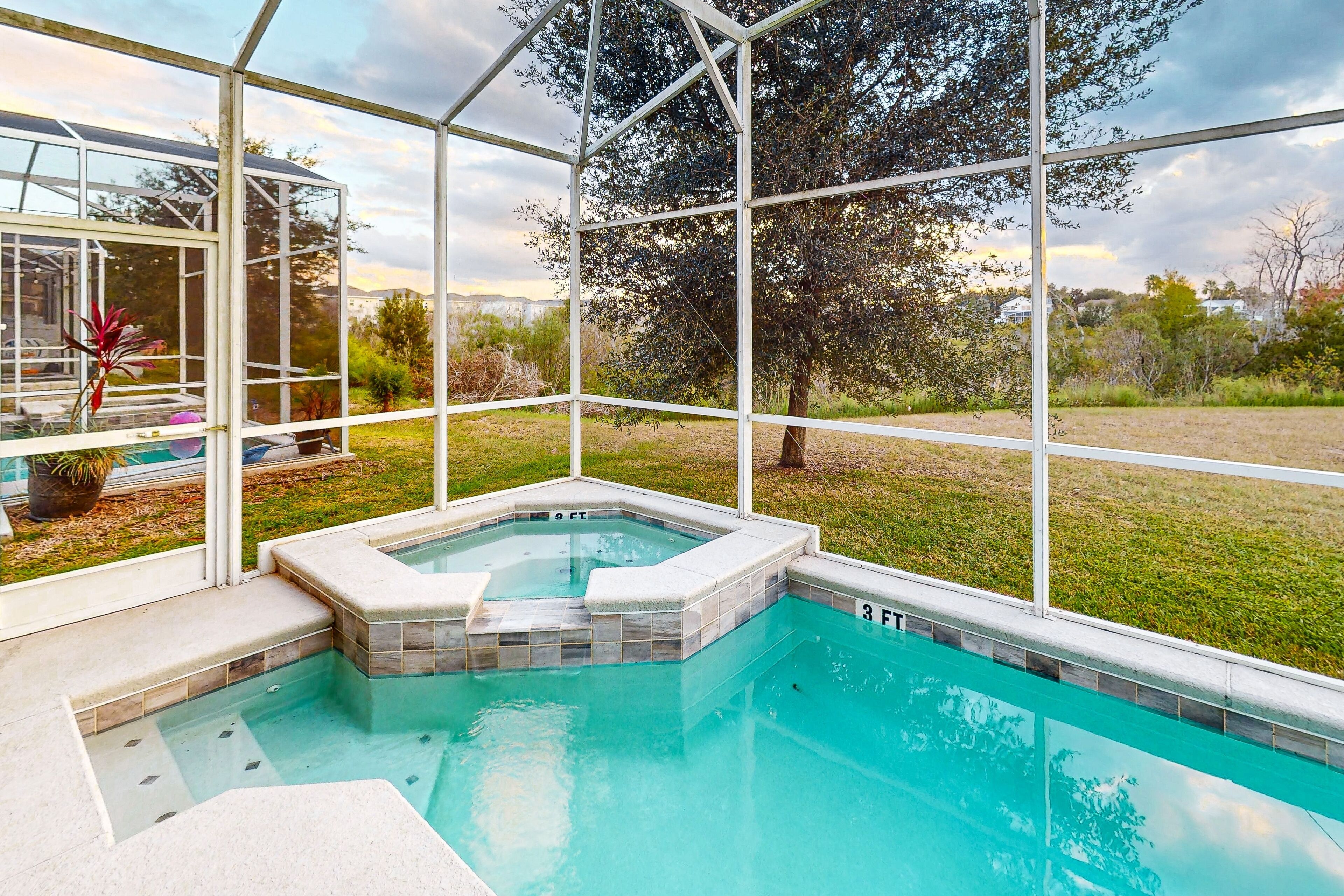 Et oppvarmet basseng