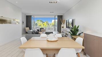 Apartment, Pool View | Living area