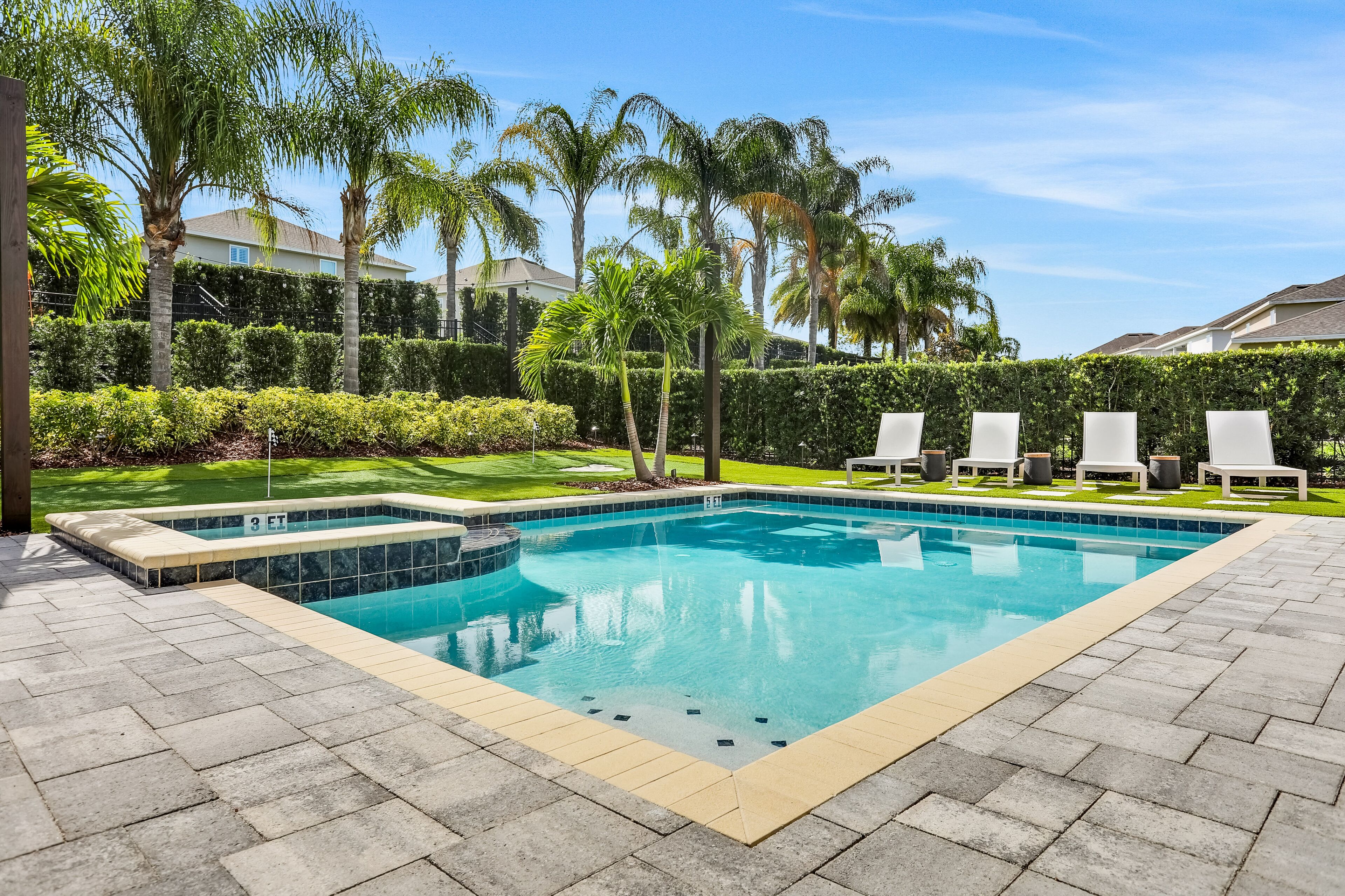A heated pool