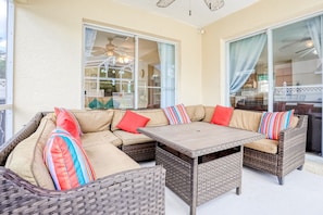 Terrace/patio - Enchanting dog-friendly home with pool, lanai, central AC, & washer/dryer (Kissimmee)