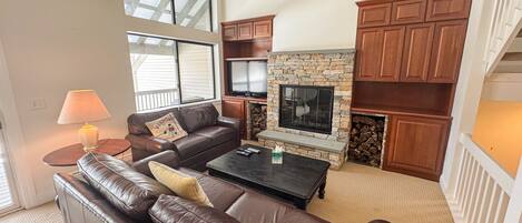 TV, DVD player, books