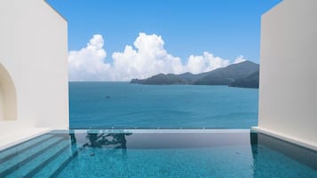 特色别墅, 阳台, 海景 | 泳池 | 室外游泳池