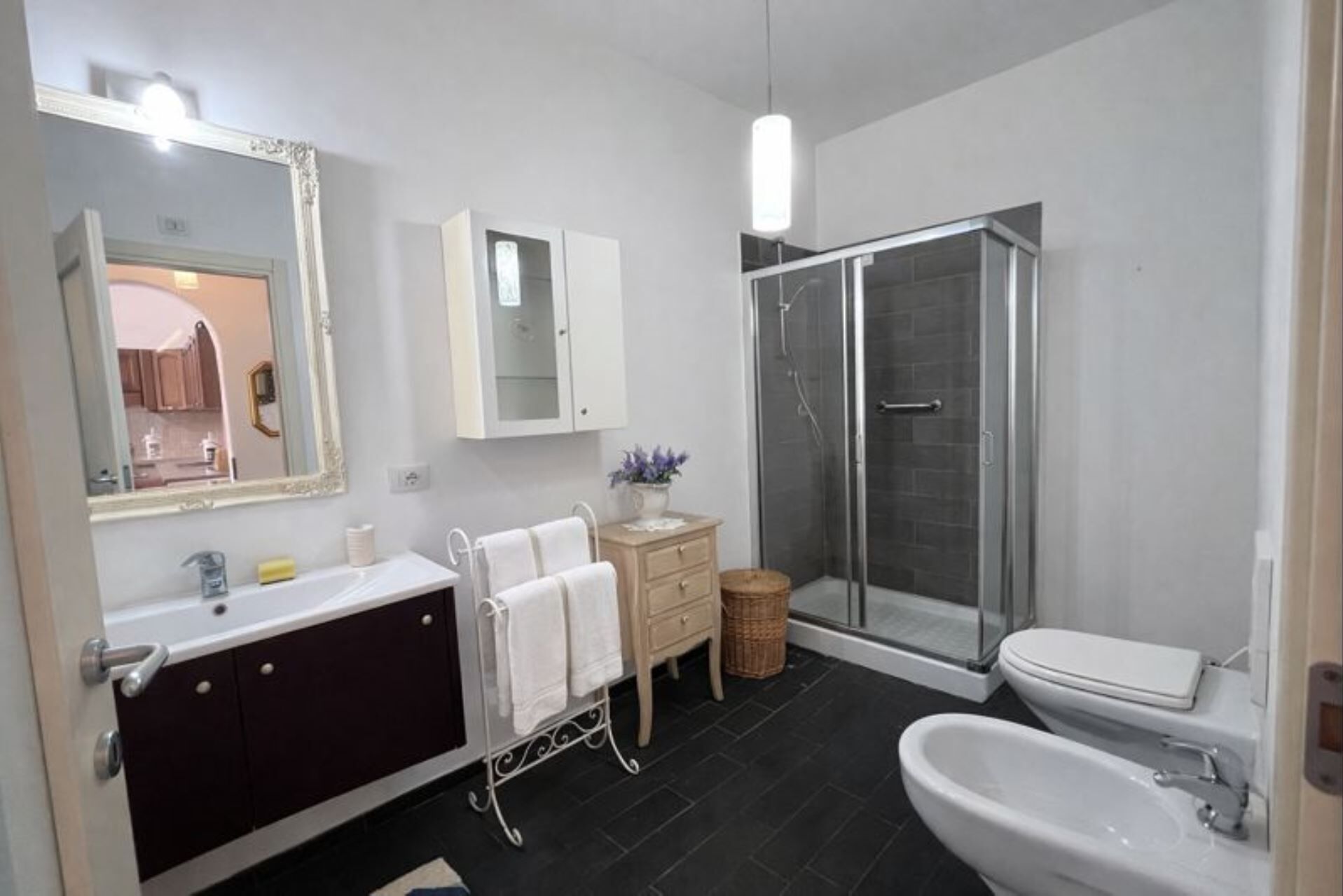 Shower, hair dryer