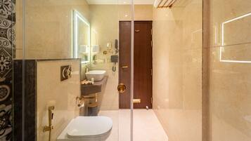 Executive Double Room, City View | Bathroom | Shower, hair dryer, towels, soap