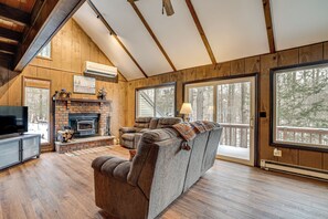 电视、壁炉、电子游戏、DVD 播放器