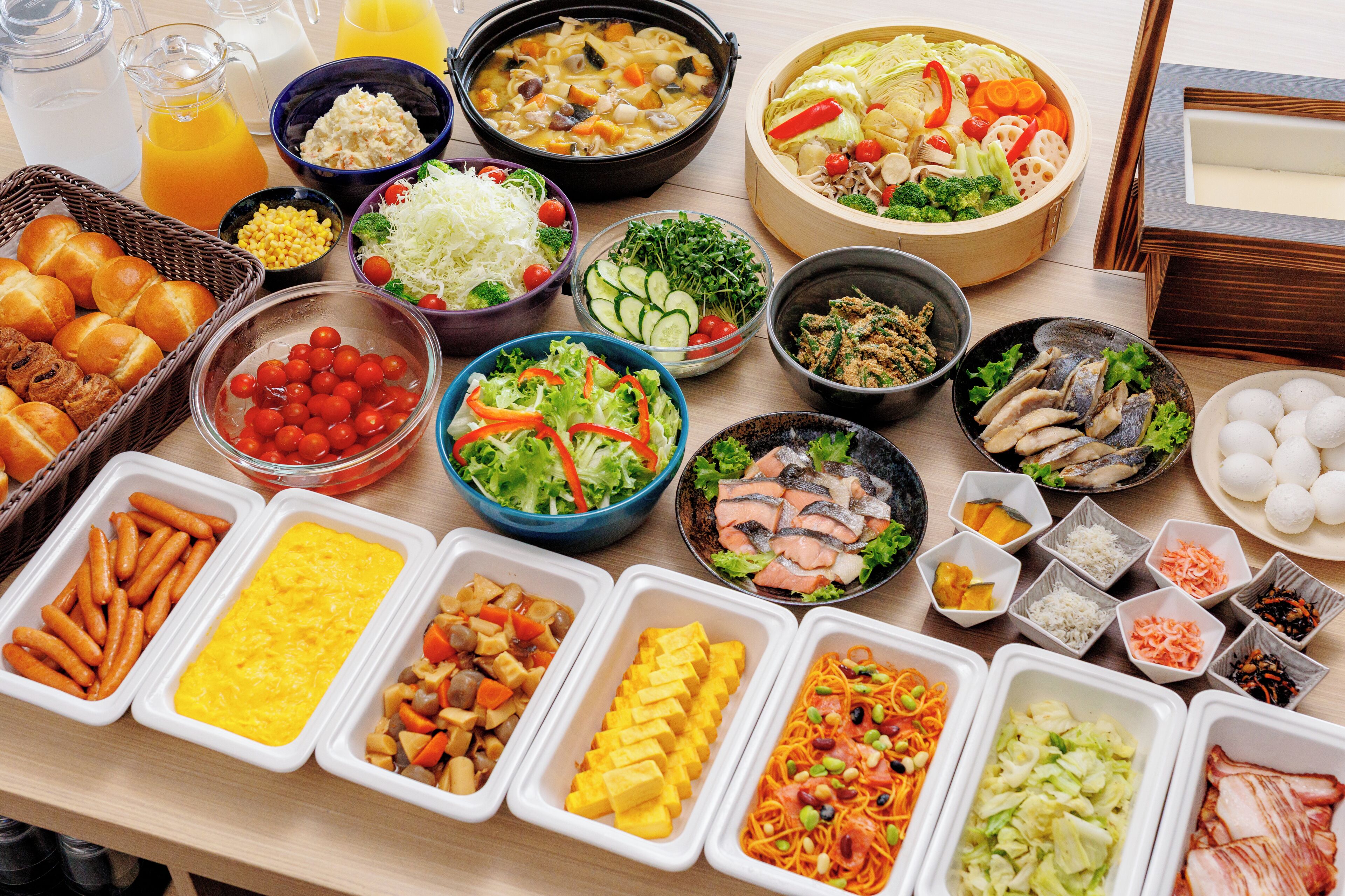 뷔페 아침 식사