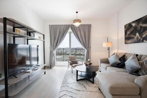 Apartment, Balcony, Park View | Living area - Bloomfields Iconic 1BR Waters Edge (Abu Dhabi)