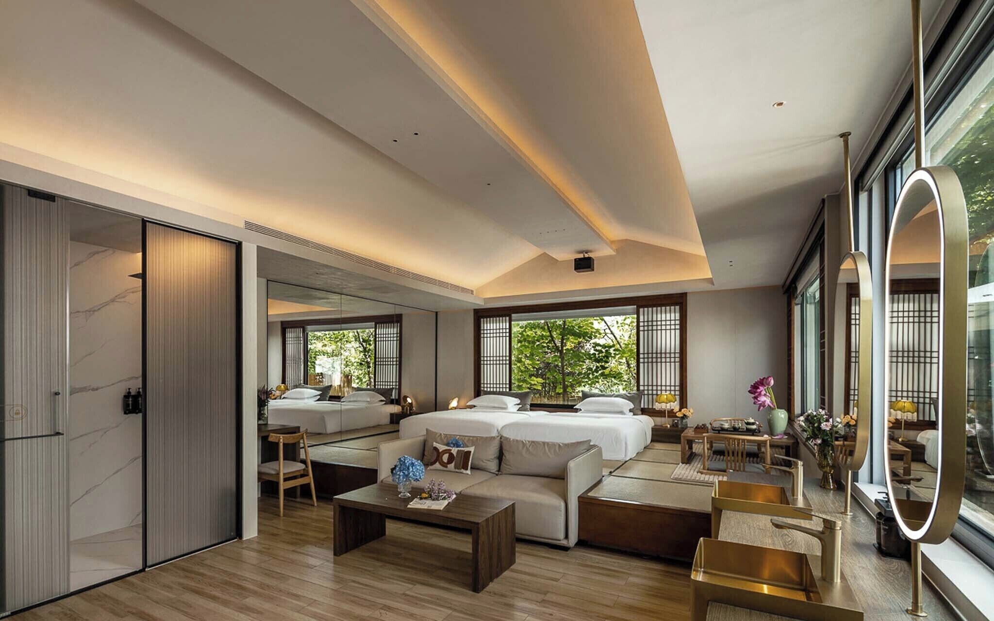 Habitación de lujo con 2 camas individuales | Cortinas opacas, sistema de insonorización, wifi gratis y ropa de cama