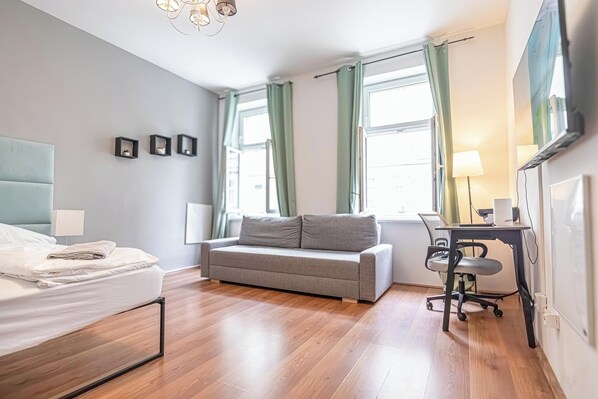 Basic-Apartment | Bügeleisen/Bügelbrett, kostenloses WLAN