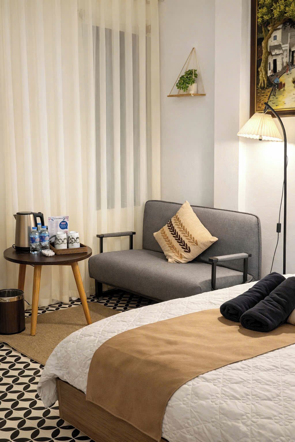 Habitación Deluxe doble | Colchones con acolchado adicional, escritorio, wifi gratis