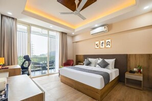 In-room safe, desk, laptop workspace, iron/ironing board - FlxHo Tribe - Bespoke Hotel (Gurugram)