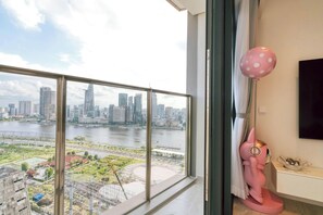 Leilighet – deluxe, 1 soverom, balkong, byutsikt | Byutsikt