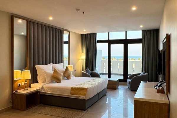 Deluxe Double Room, Sea View | Egyptian cotton sheets, premium bedding, down duvets, pillow-top beds