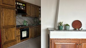 Frigorifero, forno, piano cottura, macchina per tè/caffè