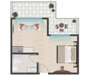 Comfort Triple Room, Balcony, Sea View | Floor plan