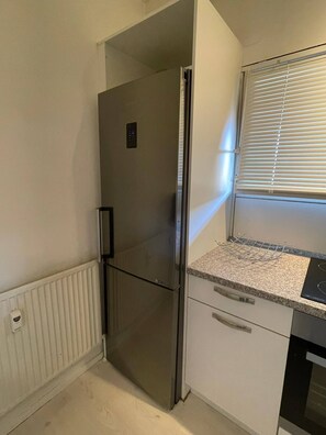 Appartement, meerdere slaapkamers, balkon | Privékeuken