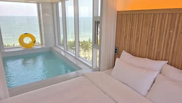 Kamar Double, pemandangan laut | Seprai premium, Wi-Fi gratis, dan seprai linen