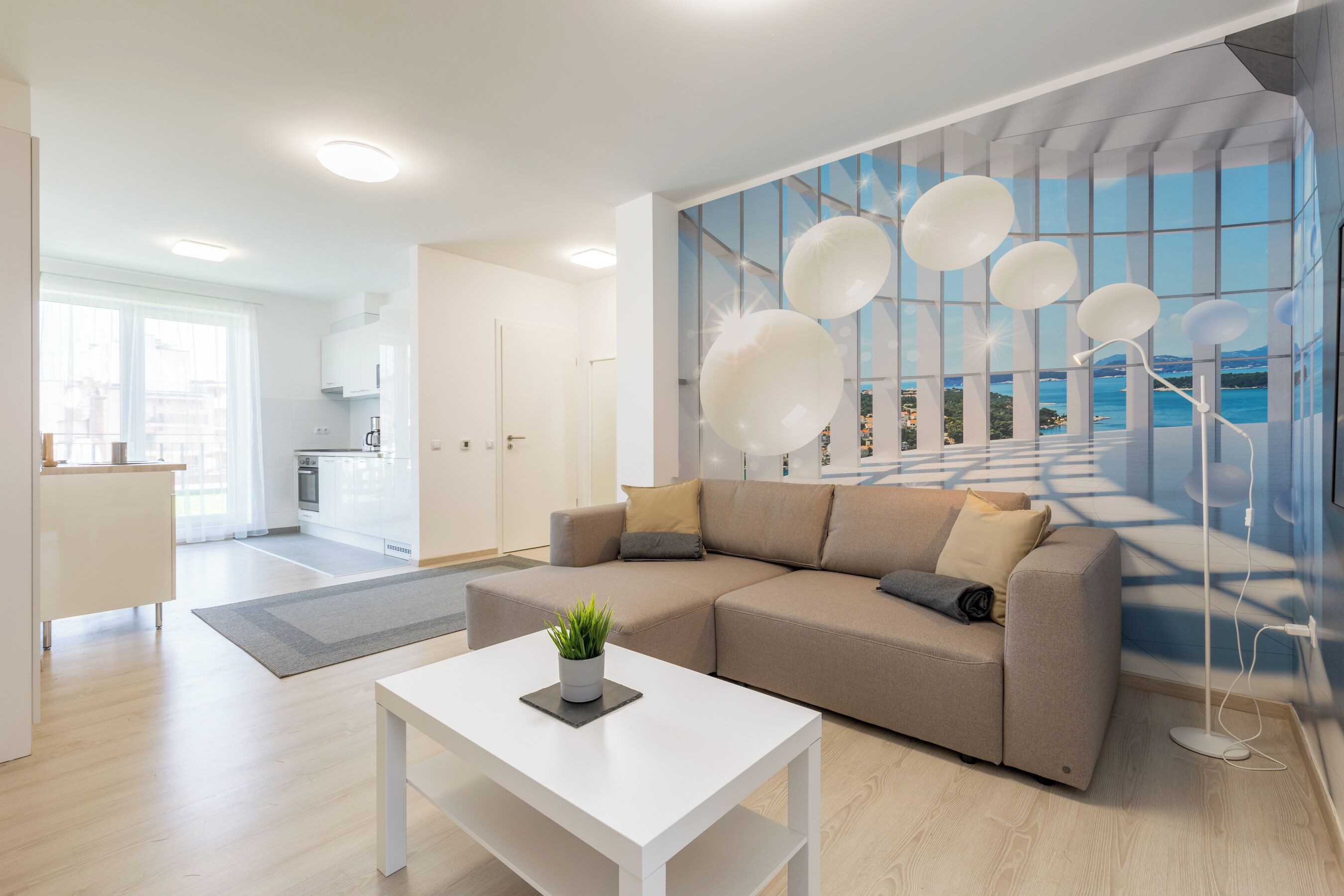 Penthouse Premium, vista al patio | Área de sala de estar | Televisión de pantalla plana 