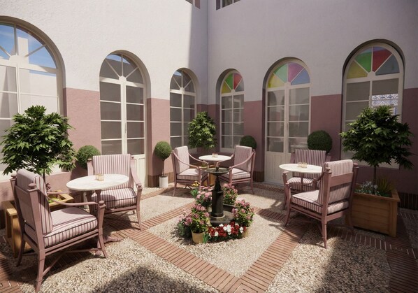 Outdoor dining - Hotel Casa Treviño (Campo de Criptana)