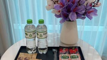 Minibar, laptop workspace, free WiFi, bed sheets