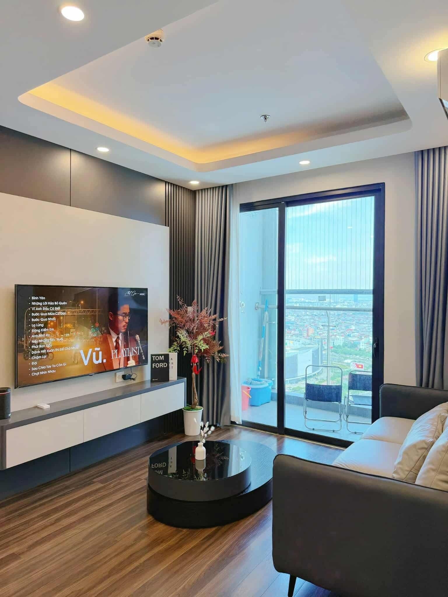 Leilighet, 1 soverom, balkong, byutsikt | Oppholdsområde