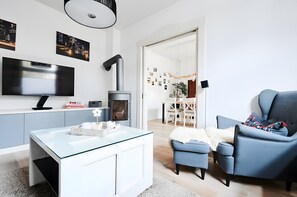 Fernseher, Kamin