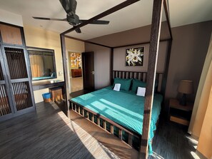 Suíte, 3 quartos | Wi-Fi de cortesia, roupa de cama