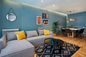 Living area - Design Flat, Terrace / Paseo de Gracia, Born (Barcelona)