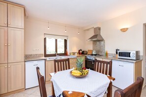 Private kitchen - 4-Bedroom Cappadocia Stone Villa in Charming Gökbel with Pool & Scenic Views (Gökbel)