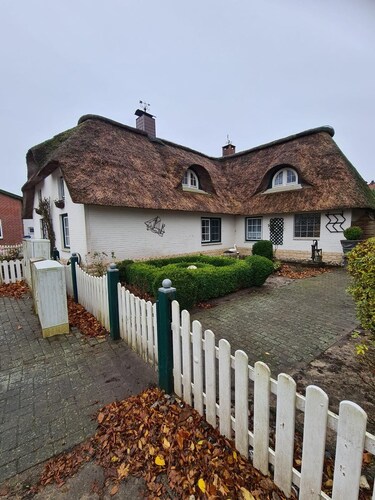 Romantic thatched house with sauna near Friedrichstadt