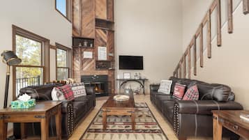 TV, fireplace, DVD player, table football