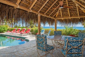Outdoor pool - Casa Bugambilia: Beautiful Beach Steps Away. Promos available! (Turistico Corredor)