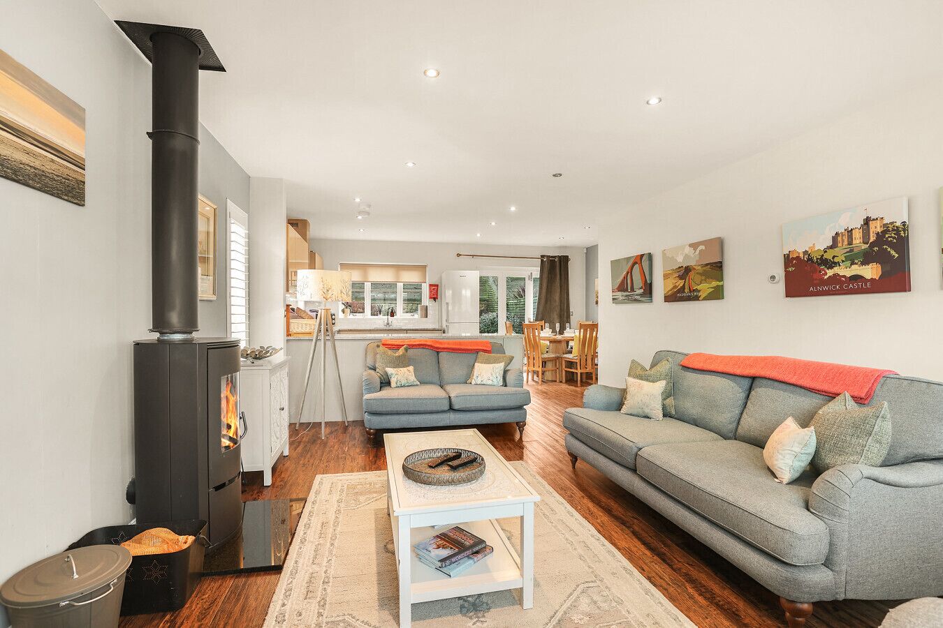 テレビ、暖炉、DVD プレーヤー、書庫