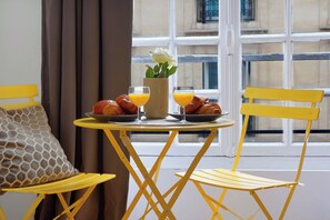 City Studio, 1 Double Bed, Non Smoking, City View | Dining - Charming Studio Near Place des Vosges (Paris)