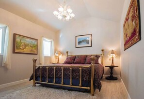 Cabin, 1 King Bed, Patio, Pool View (Tank House) | 1 bedroom, individually decorated, individually furnished, bed sheets - Tank House Stay for 2 - Access to Pool, Hot Tub (Comfort)