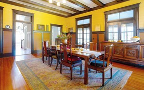 House, Multiple Beds, Patio, Pool View (1906 Haus) | Dining - 1906 Haus Stay for 13 With Pool-hot Tub (Comfort)