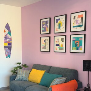 Living area - Sea view apartment (La Seyne-sur-Mer)